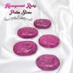 Set Of 2Pcs Honey Comb Ruby Crystal Palmstone Handmade Crystal Home Office Decor 1