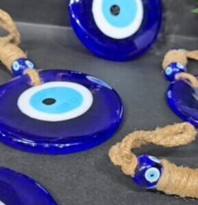 Protective Evil Eye Charm Crystal Hanging - Home Office Wall Car Decor Gift 1