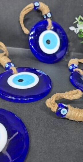 Protective Evil Eye Charm Crystal Hanging - Home Office Wall Car Decor Gift 1