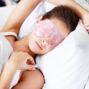 Rose Quartz Eye Mask - Natural Crystal Anti-Aging De-Puffing Face Massage Tool 1