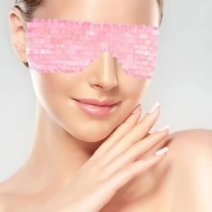 Rose Quartz Eye Mask - Natural Crystal Anti-Aging De-Puffing Face Massage Tool 2