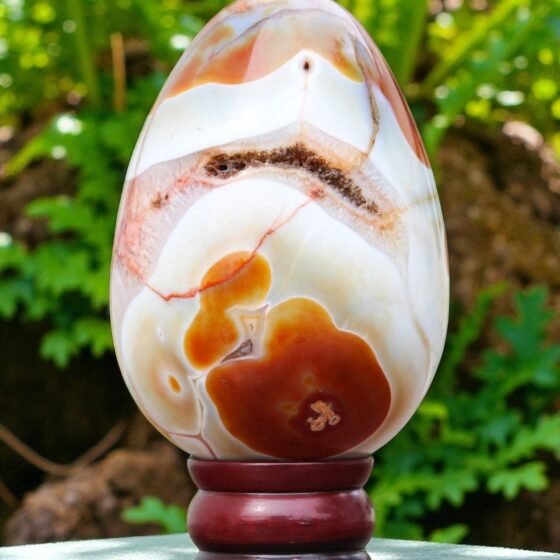Large Red Carnelian Crystal Egg Handmade Crystal Metaphysical Chakra 145MM 2