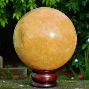 Large 135MM Yellow Aventurine Crystal Sphere Healing Energy Stone Home Decor 1
