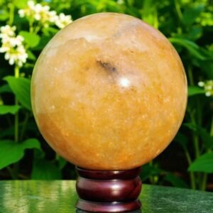 Large 135MM Yellow Aventurine Crystal Sphere Healing Energy Stone Home Decor 2