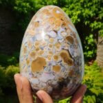 Large King Cobra Jasper Crystal Egg Healing Reiki Energy Stone Home Office Decor 1