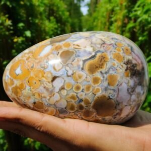 Large King Cobra Jasper Crystal Egg Healing Reiki Energy Stone Home Office Decor 2