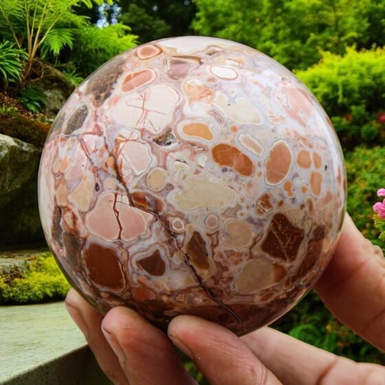 Large 75mm Brown King Cobra Jasper Crystal Sphere Healing Energy Stone Gift 2