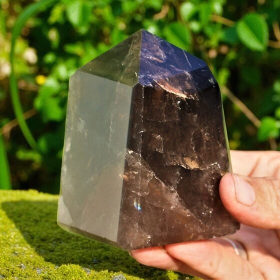 Natural 90mm Smoky Quartz Crystal Obelisk Point Healing Energy Stone Decor Gift 1