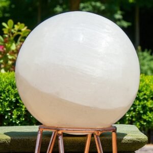 Large 85mm White Selenite Crystal Ball Quartz Healing Reiki Home Decor Sphere 1