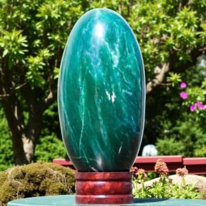 Large 200mm Green Kyanite Gemstone Lingam Healing Reiki Home Office Decor Lingam 1