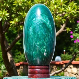 Large 200mm Green Kyanite Gemstone Lingam Healing Reiki Home Office Decor Lingam 2