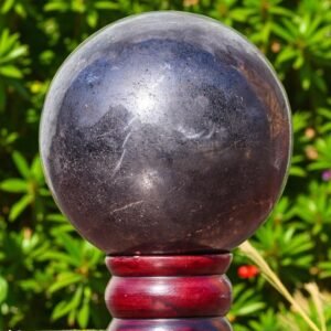 Large 110mm Silver Hematite Crystal Ball Healing Chakra Reiki Sphere Home Decor 1