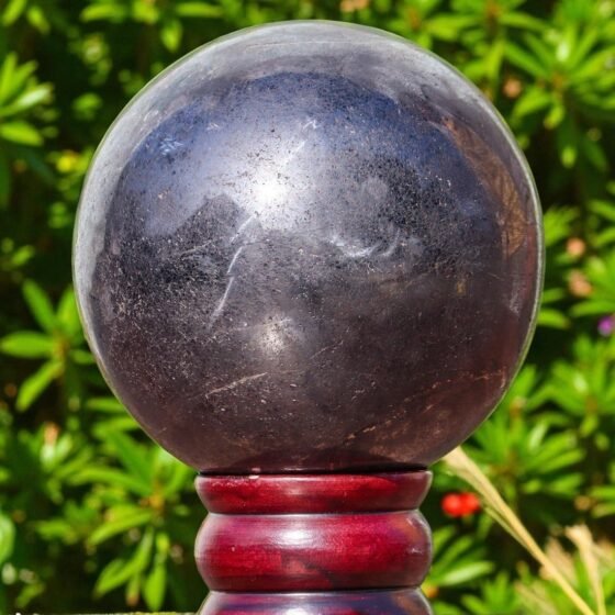Large 110mm Silver Hematite Crystal Ball Healing Chakra Reiki Sphere Home Decor 1