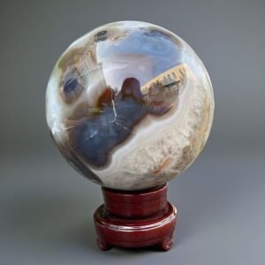 Large 150MM Sardonyx Crystal Sphere Healing Crystal Ball For Home Office Decor 2