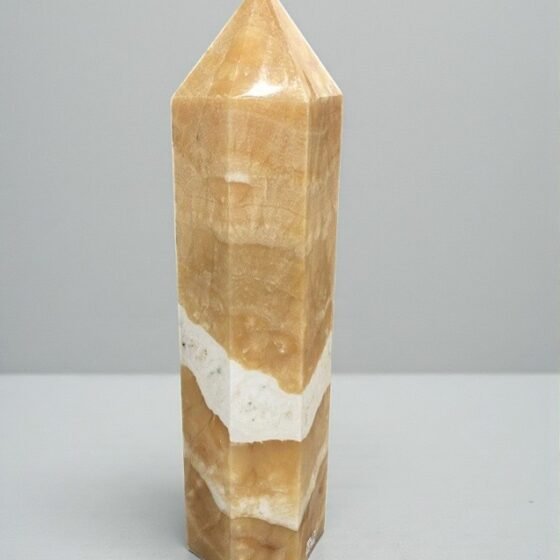 Large 430MM Yellow Calacite Crystal Tower Healing Crystal Point For Home Decor 2