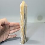 Large 250MM Banded Lace Calcite Crystal Tower Healing Crystal Point Home Decor 2