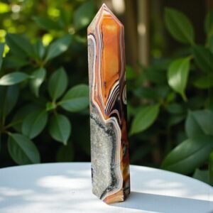 Large 295MM Sardonyx Crystal Tower Healing Crystal Sardonyx Point Home Decor 2