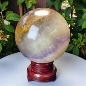Large 150MM Rainbow Fluorite Crystal Sphere Healing Crystal Ball For Home Decor 1