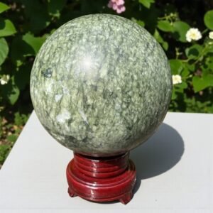 Large 150MM Xiuyan Jade Crystal Sphere Healing Crystal Ball For Home OfficeDecor 2