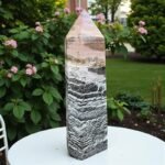 Large 240MM Ocean Jasper Crystal Tower Healing Crystal Point For Home Decorative 2