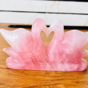 Natural Rose Quartz Duck Pair Male & Female Duck Love Ducks Attract LovePassion 1