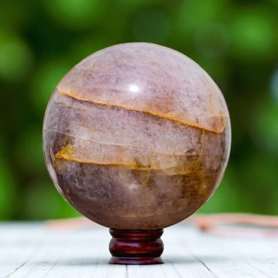 Giant Smoky Quartz Crystal Sphere Chakra Aura Healing Crystal Ball Home Decor 2