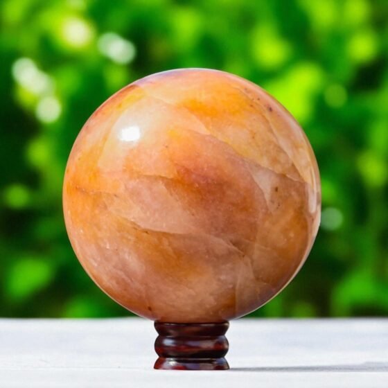 Huge Golden Himalaya Quartz Stone Crystal Sphere Meditation Healing Stone Ball 1