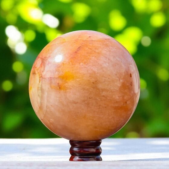 Huge Golden Himalaya Quartz Stone Crystal Sphere Meditation Healing Stone Ball 2