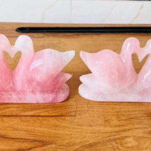 Natural Rose Quartz Duck Pair Male & Female Duck Love Ducks Attract LovePassion 2