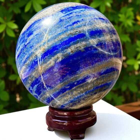 Large Lapis Lazuli Crystal Sphere Handmade Crystal Blue Lapis Lazuli CrystalBall 2