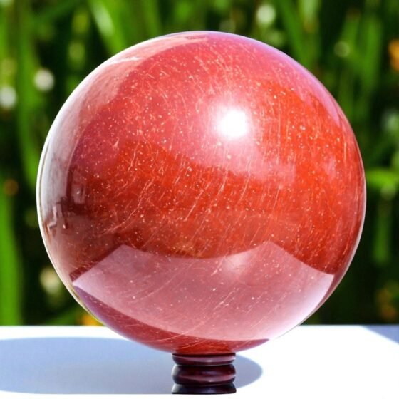 Huge Red Jasper Crystal Sphere Handmade Crystal Red Jasper Stone Ball Home Decor 2