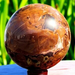 Giant Brecciated Jasper Crystal Sphere Natural Healing Crystal Gemstone Ball 2
