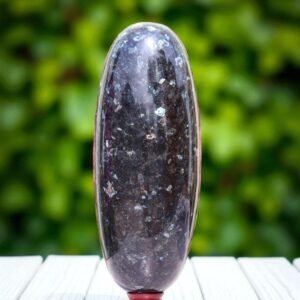 Giant Larvikite Blue Pearl Crystal Lingam Reiki Meditation Stone Home Decorative 2