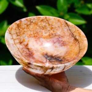 Giant Golden Quartz Crystal Bowl Healing Crystal Spirit Stone For Home DecorBowl 1