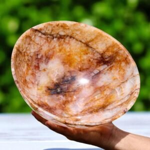 Giant Golden Quartz Crystal Bowl Healing Crystal Spirit Stone For Home DecorBowl 2