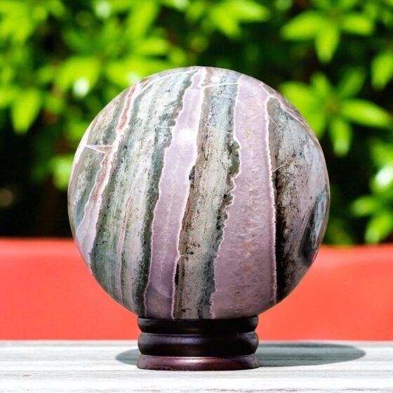 Large 125MM Green Mariposite Crystal Sphere Chakra Healing Stone For Home Decor 1