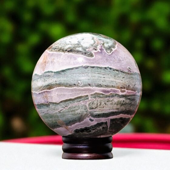 Large 125MM Green Mariposite Crystal Sphere Chakra Healing Stone For Home Decor 2