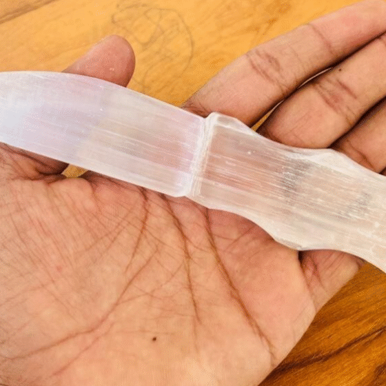 Large Selenite Crystal Knife Handmade Crystal Knife Selenite Crystal Cutter 2