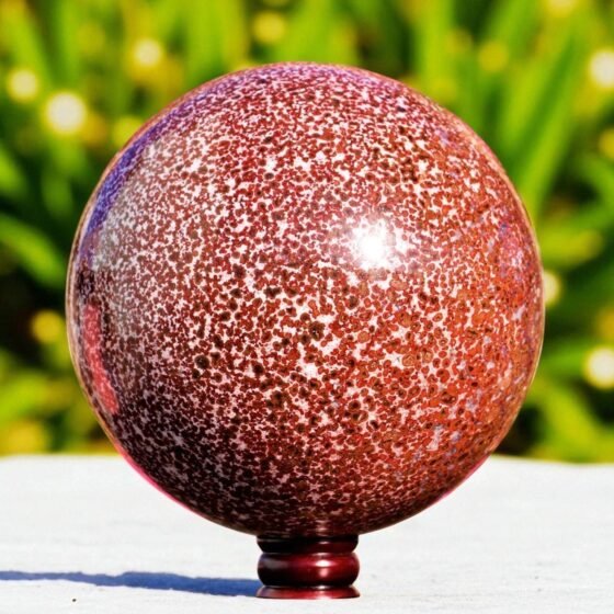 Large 265MM Red Hornitos Jasper Crystal Sphere Healing Crystal Ball Home Decor 1