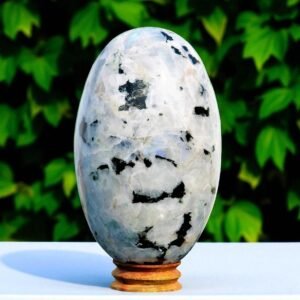 Huge 180MM Rainbow Moonstone Crystal Lingam Healing Crystal Stone For Home Decor 1