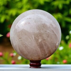 Large 230MM Petalite Quartz Crystal Sphere Aura Healing Crystal For Home Decor 2