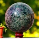 Large 185MM Fluorite Crystal Sphere Healing Aura Stone For Home Office Decor 2