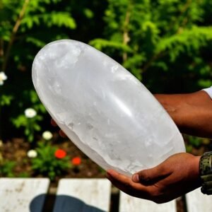 Large 350MM Clear Quartz Crystal Lingam Healing Crystal Stone For Home Decor 2