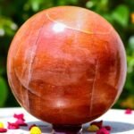 Large 200MM Orange Quartz Crystal Sphere Chakra Healing Gemstone Ball Home Decor 1