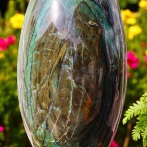 Large 360MM Green Nephrite Jade Crystal Lingam Chakra Spiritual Stone Home Decor 2
