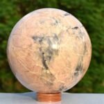 HUGE 210MM Peach Moonstone Sphere Healing Crystal Meditation Ball For Home Decor 1