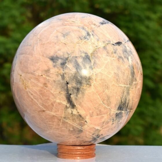HUGE 210MM Peach Moonstone Sphere Healing Crystal Meditation Ball For Home Decor 1