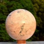 HUGE 210MM Peach Moonstone Sphere Healing Crystal Meditation Ball For Home Decor 2