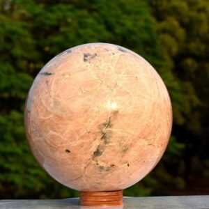 HUGE 210MM Peach Moonstone Sphere Healing Crystal Meditation Ball For Home Decor 2