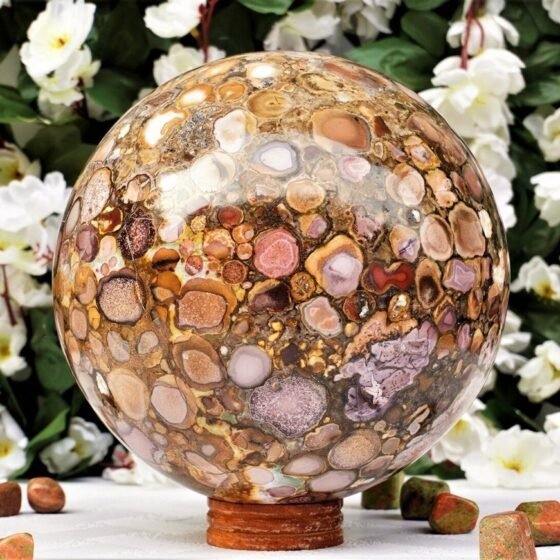 HUGE 200MM Cobra Jasper Crystal Sphere Crystal Healing Crystal Stone Home Decor 2